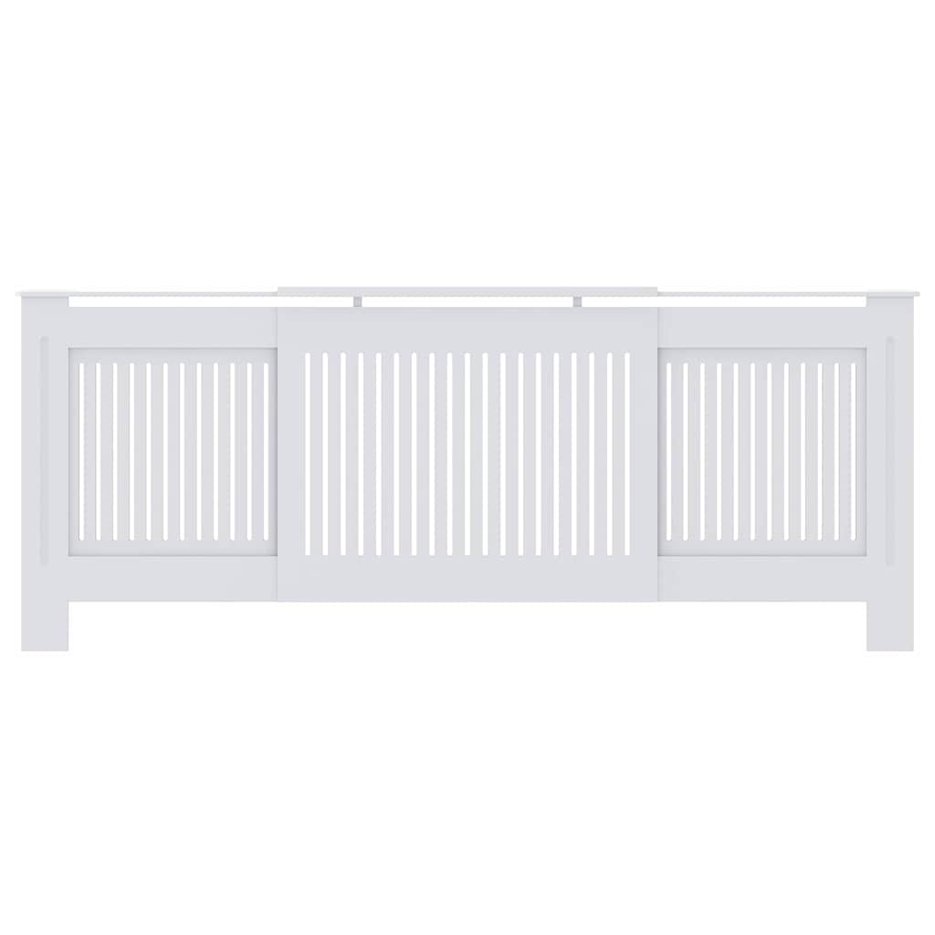 Capa de Radiador 2 pcs Branco 205x20,5x81,5cm