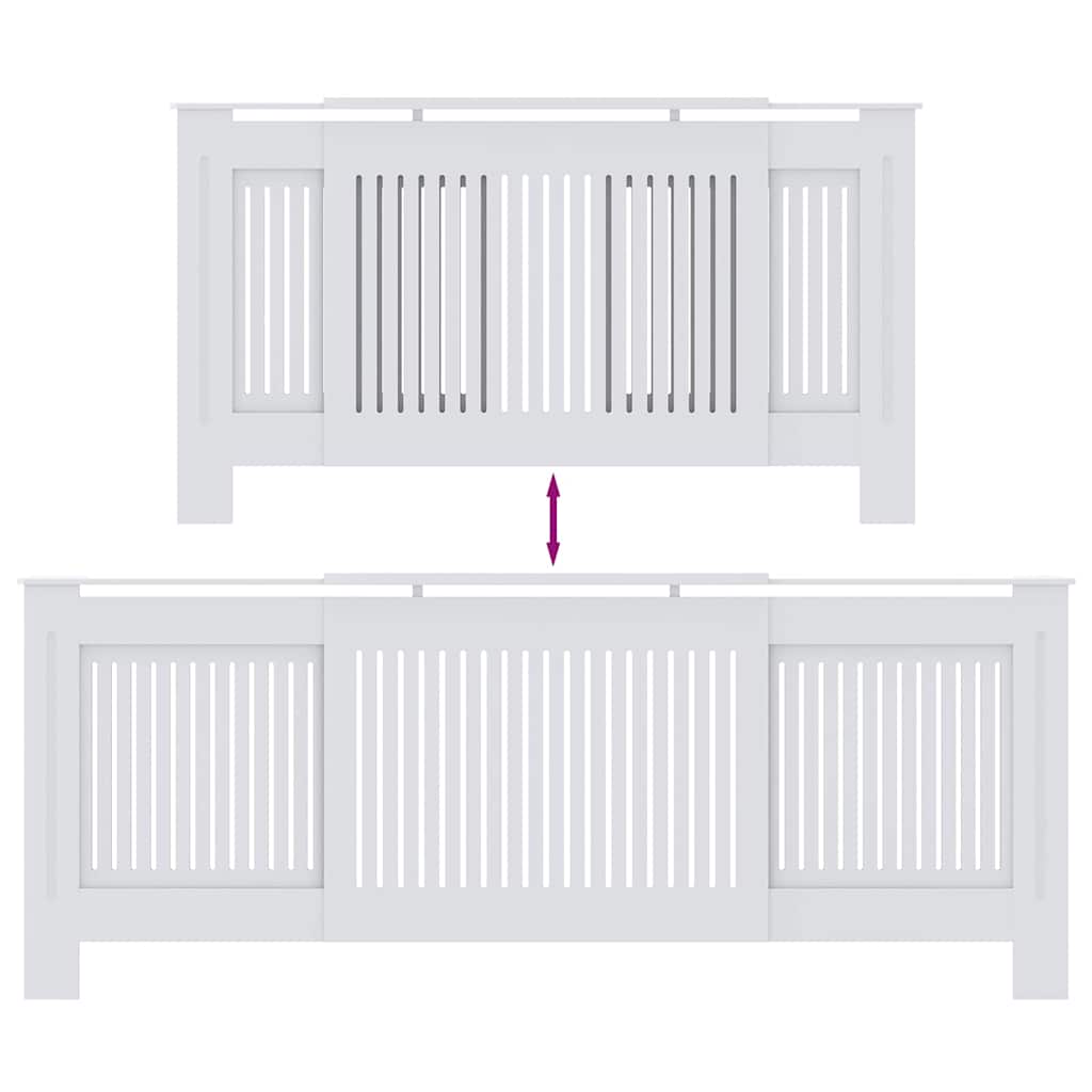 Capa de Radiador 2 pcs Branco 205x20,5x81,5cm