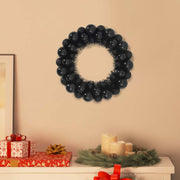 Guirlandas de Bolas de Natal 2 pcs Preto 33 x 33 x 7 cm
