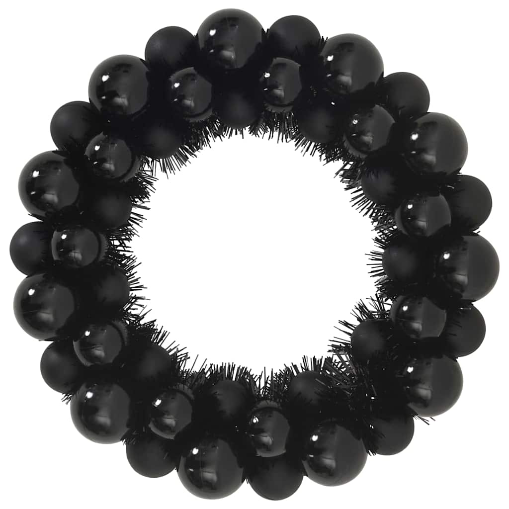 Guirlandas de Bolas de Natal 2 pcs Preto 33 x 33 x 7 cm