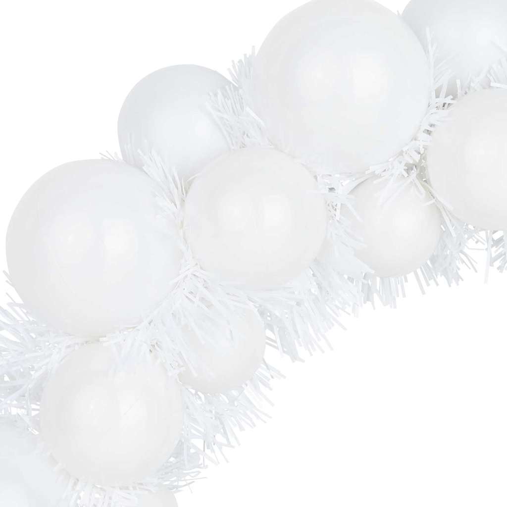 Guirlandas de Bolas de Natal 2 pcs Branco 33 x 33 x 7 cm