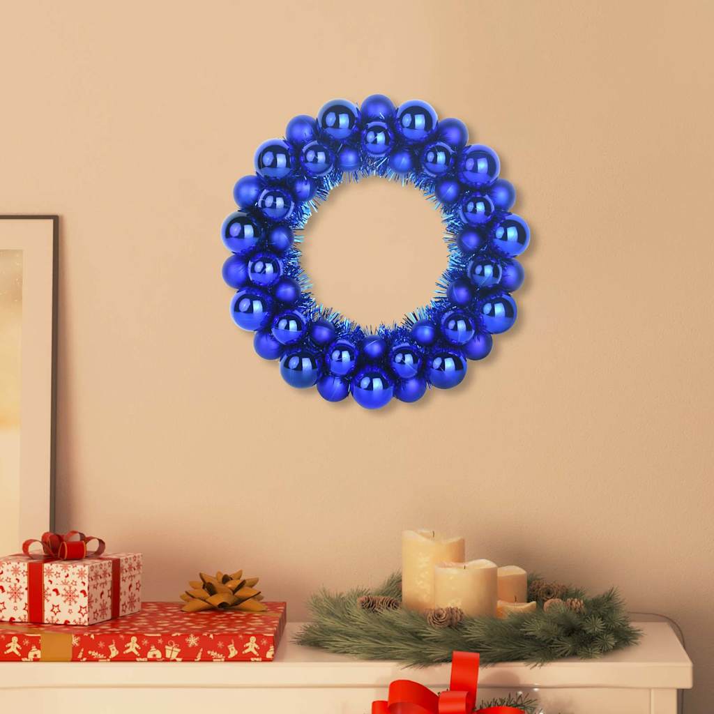 Guirlandas de Bolas de Natal 2 pcs Azul 33 x 33 x 7 cm