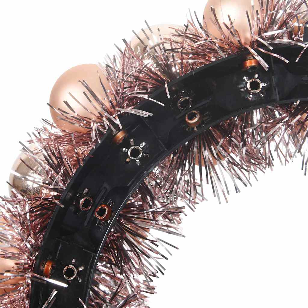 Guirlandas de Bolas de Natal 2 pcs Rosa dourado 33 x 33 x 7 cm