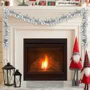 Guirlanda de Bolas de Natal Prateado 186 cm Poliestireno