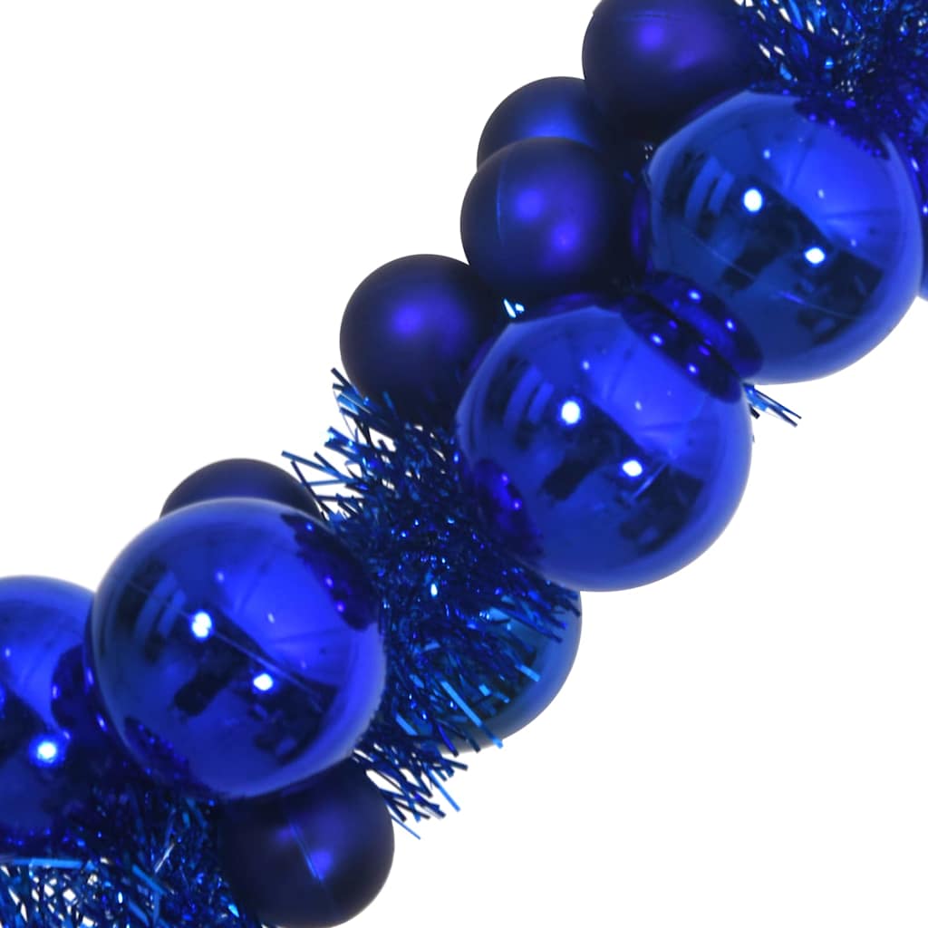 Guirlanda de Bolas de Natal Azul 186 cm Poliestireno