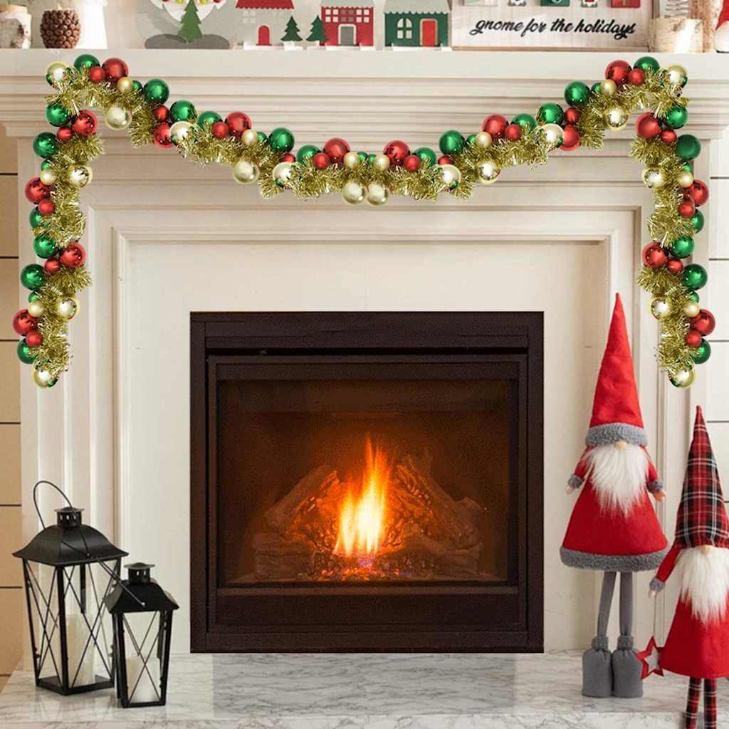 Guirlanda de Bolas de Natal Multicolor 186 cm Poliestireno