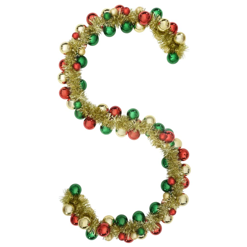 Guirlanda de Bolas de Natal Multicolor 186 cm Poliestireno