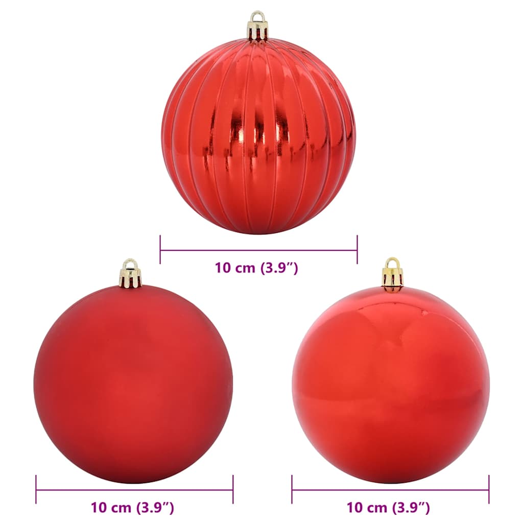 Conjunto de Bolas de Natal 15 pcs Vermelho XL