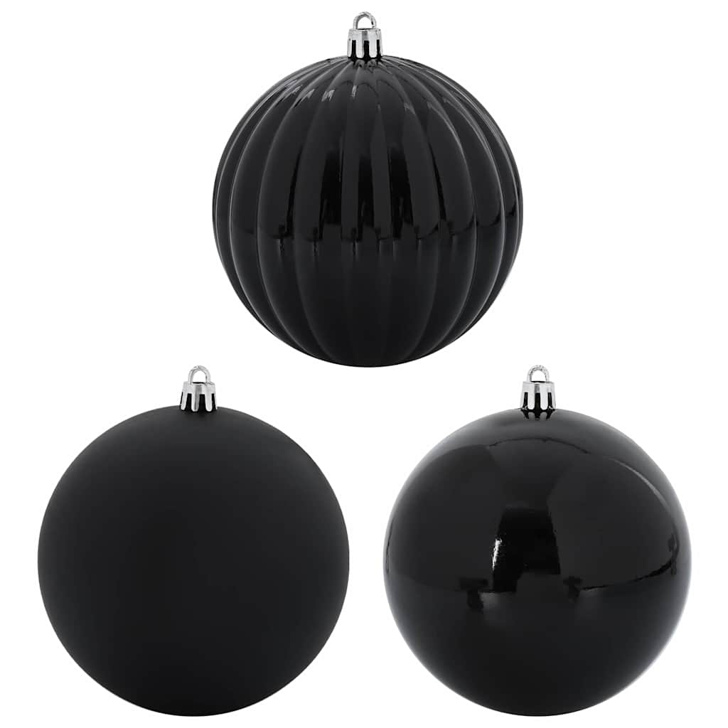 Conjunto de Bolas de Natal 9 pcs Preto XL