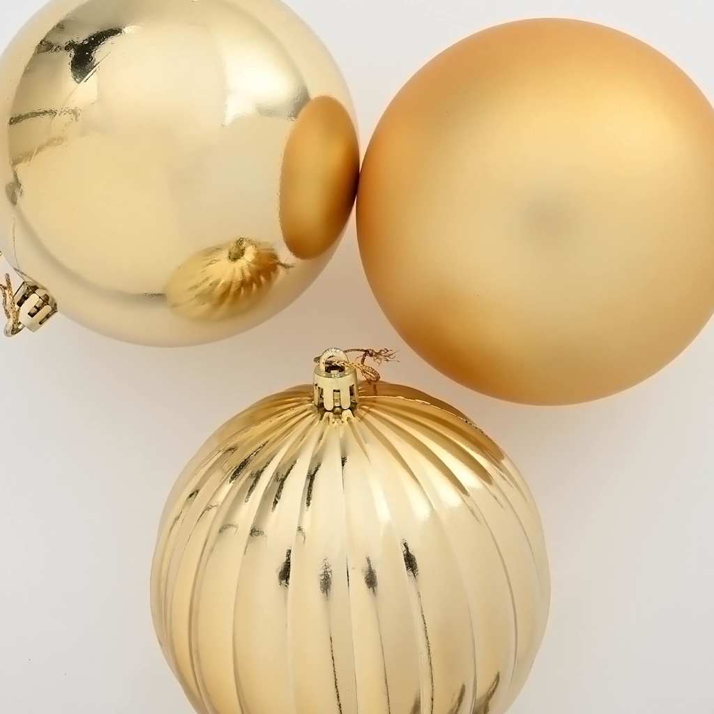 Conjunto de Bolas de Natal 15 pcs Ouro