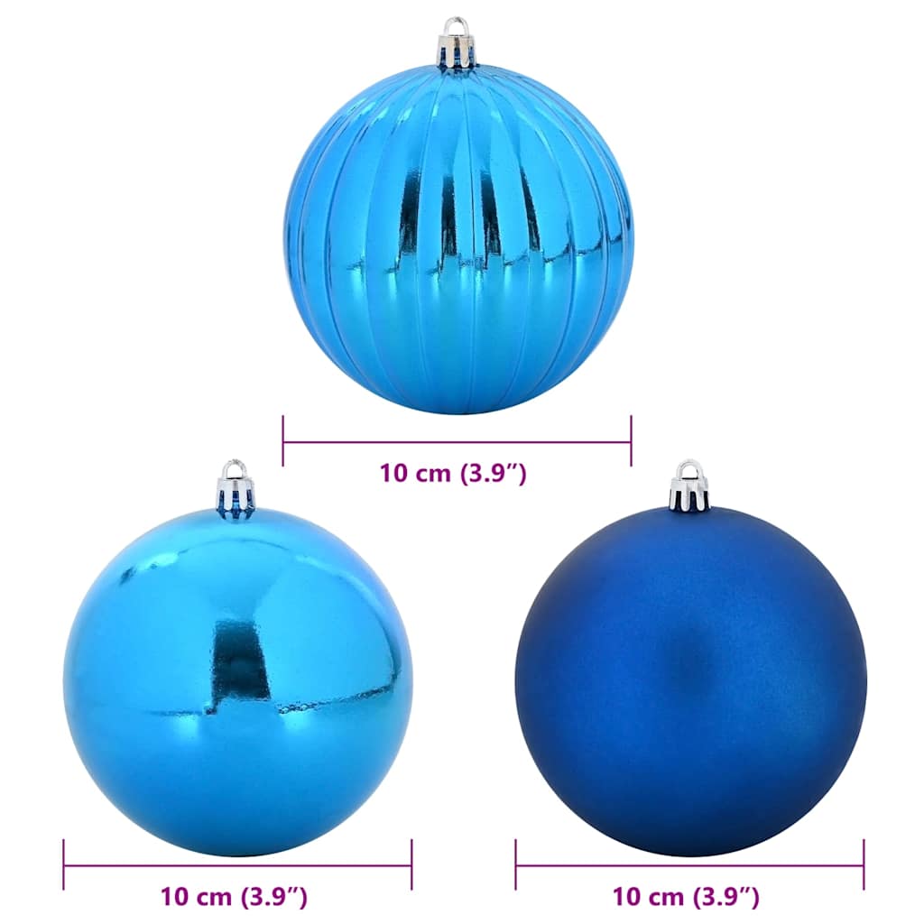 Conjunto de Bolas de Natal 15 pcs Azul