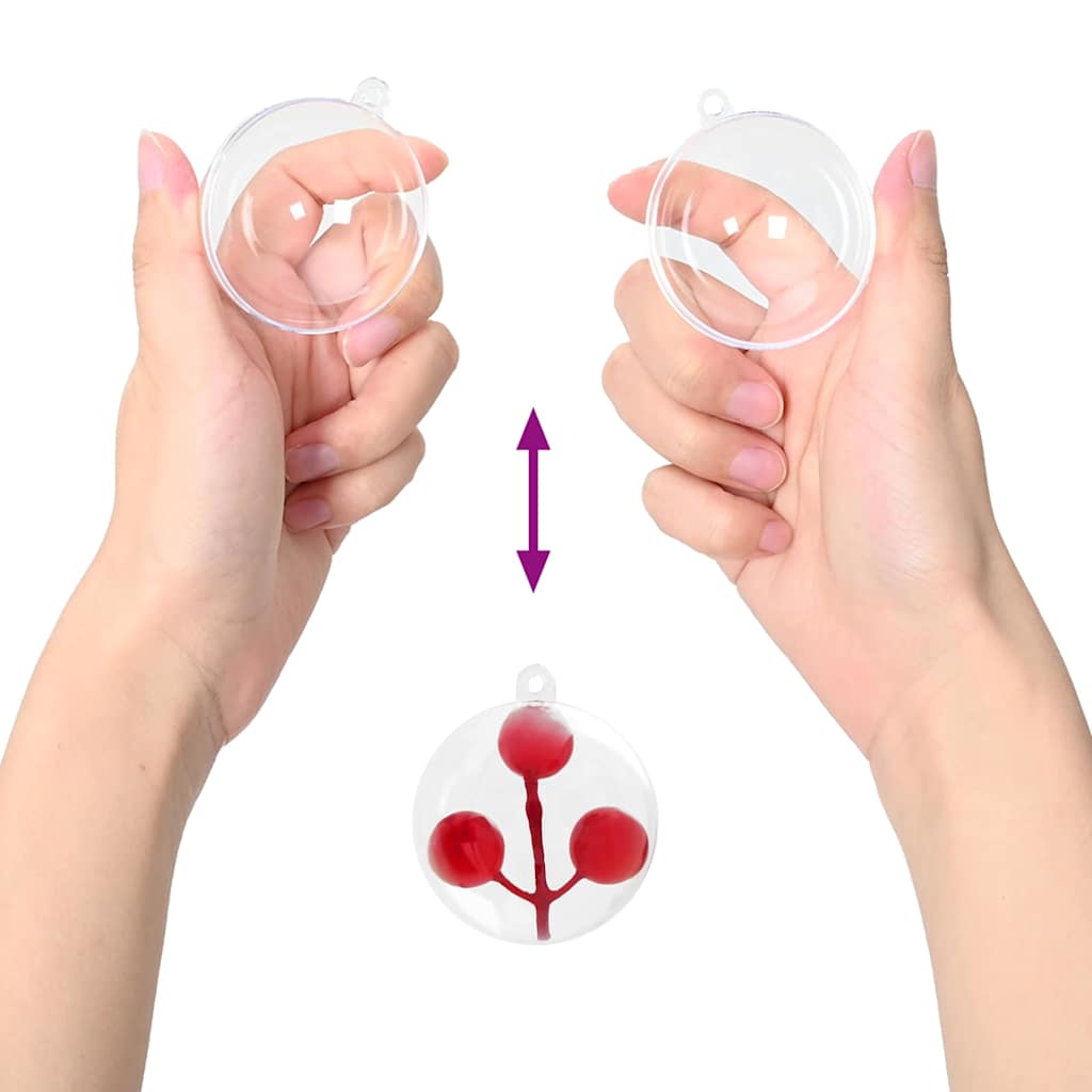 Conjunto de Bolas de Natal 25 pcs Transparente Ø 10 cm