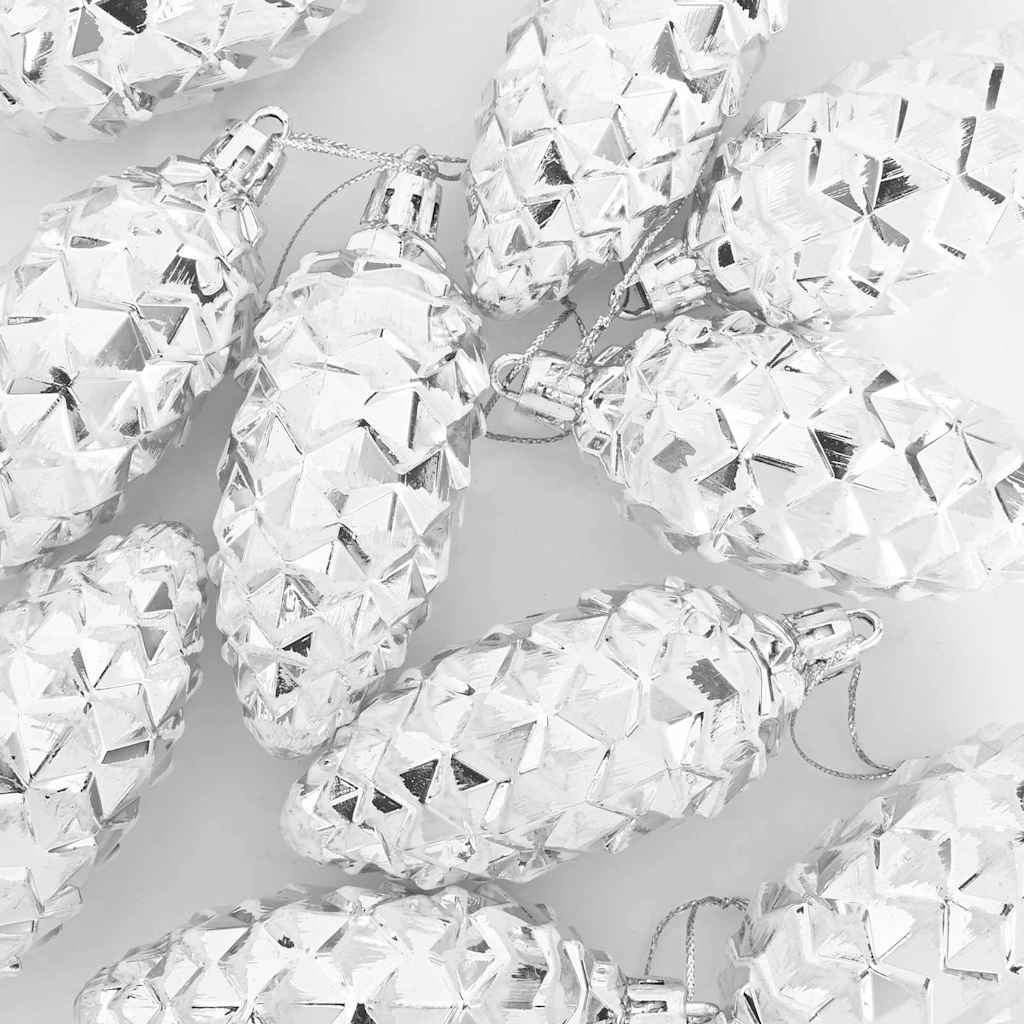 Bola de Pinheiro de Natal 40 pcs Prateado