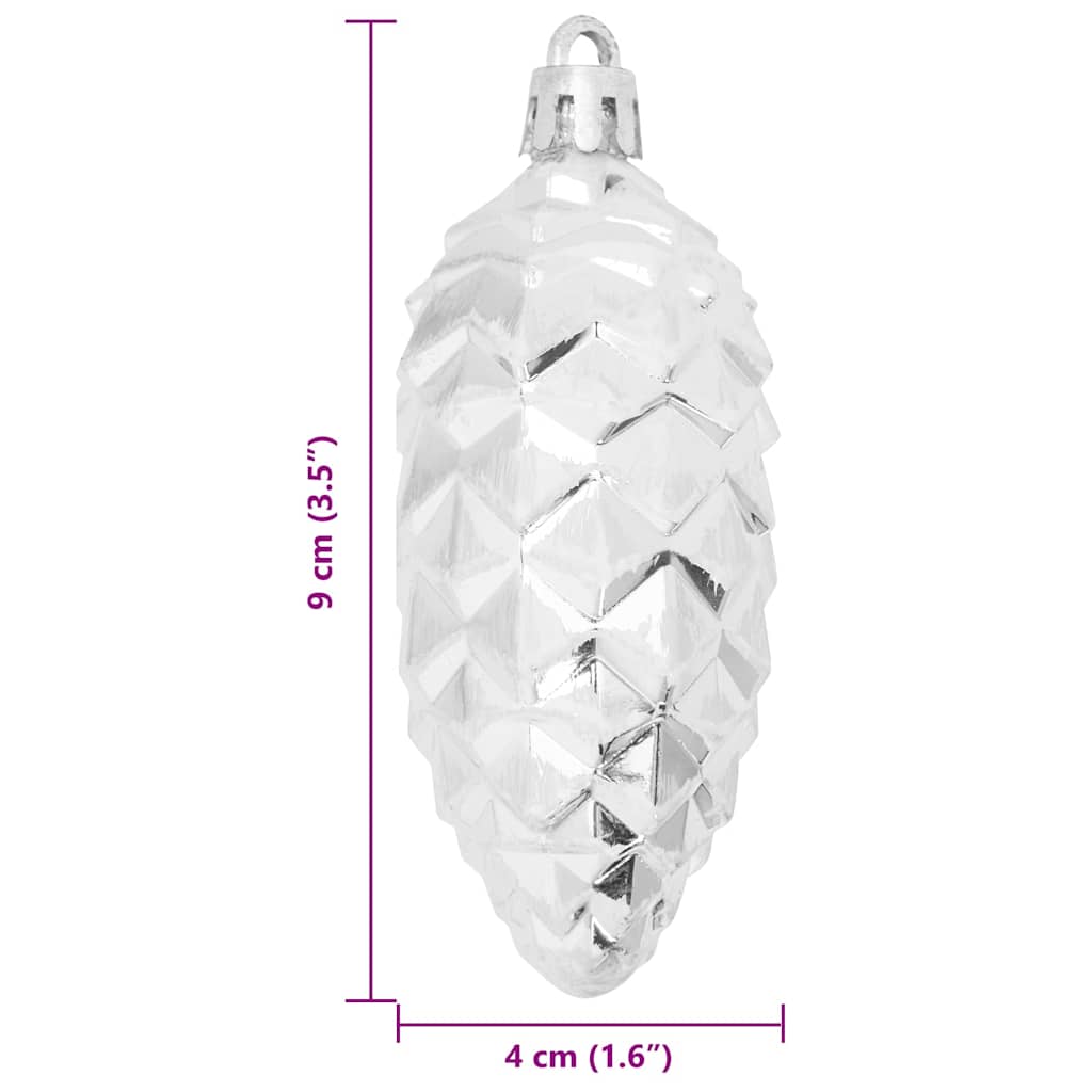 Bola de Pinheiro de Natal 40 pcs Prateado