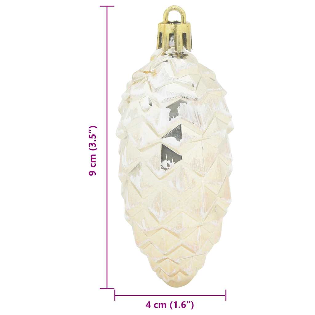 Bola de Pinheiro de Natal 40 pcs champanhe