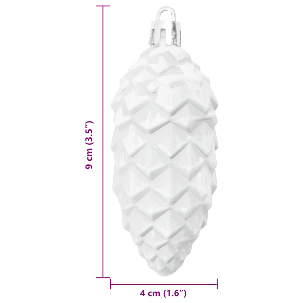 Bola de Pinheiro de Natal 40 pcs Branco