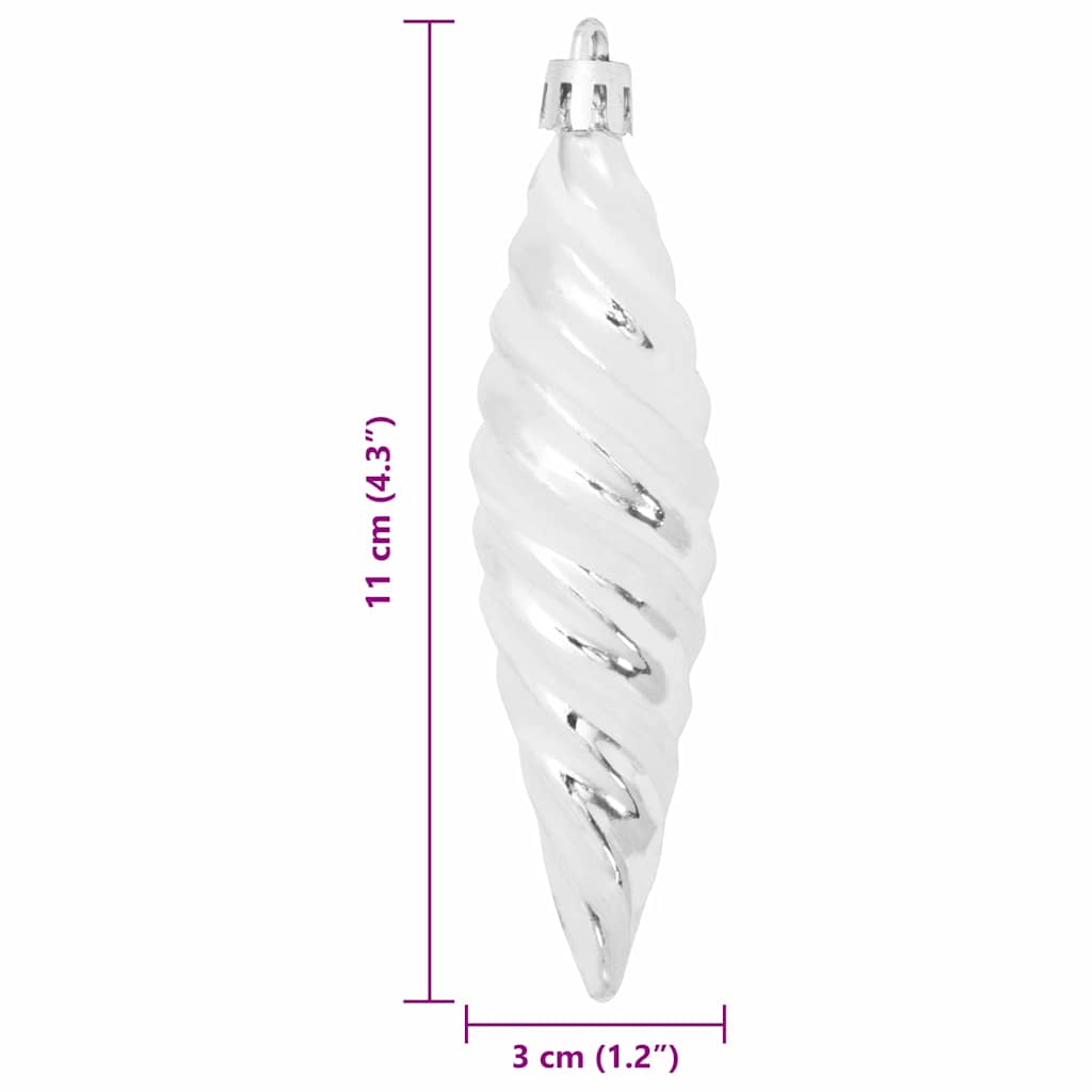 Bola Espiral de Natal 40 pcs Prateado