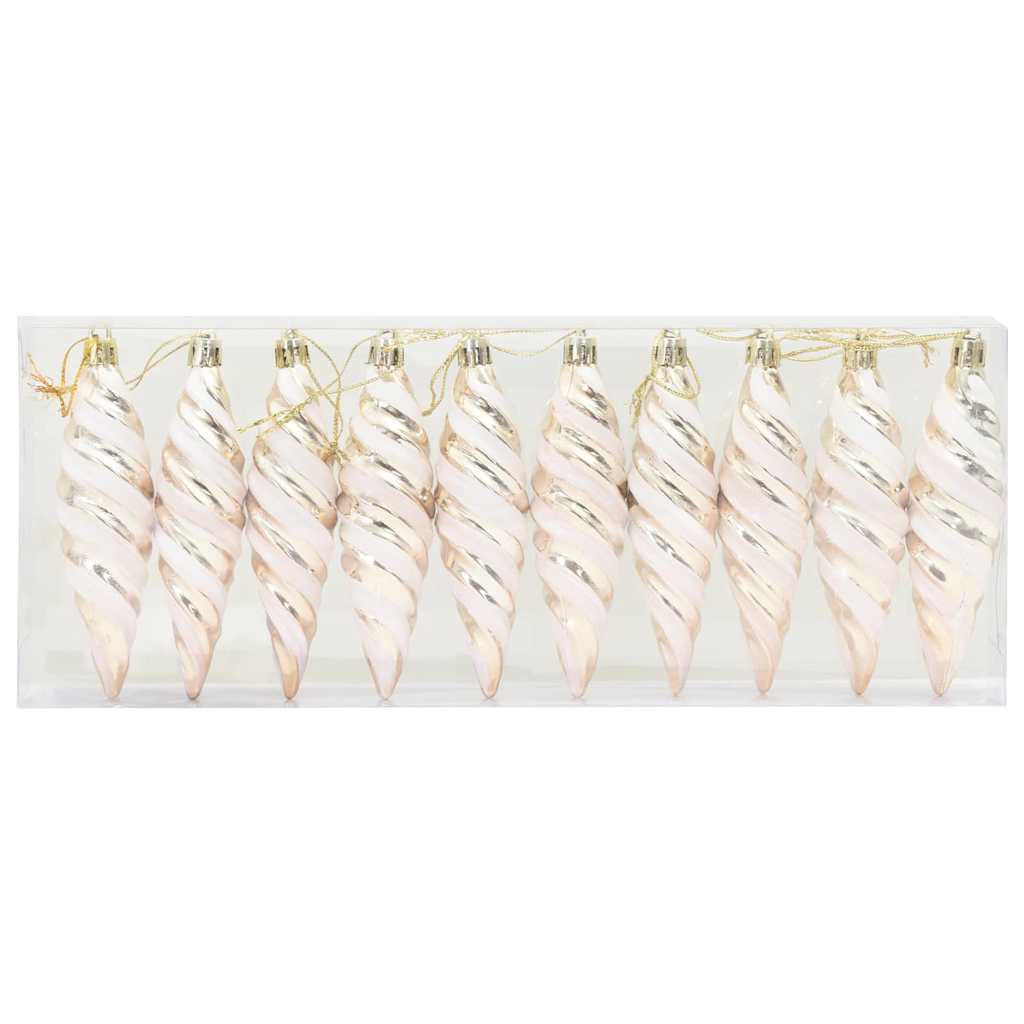 Bola Espiral de Natal 40 pcs champanhe