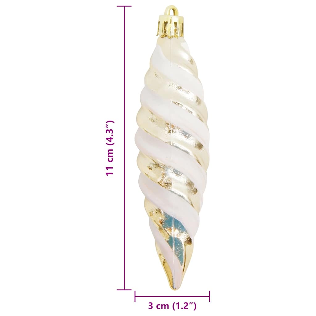 Bola Espiral de Natal 40 pcs champanhe