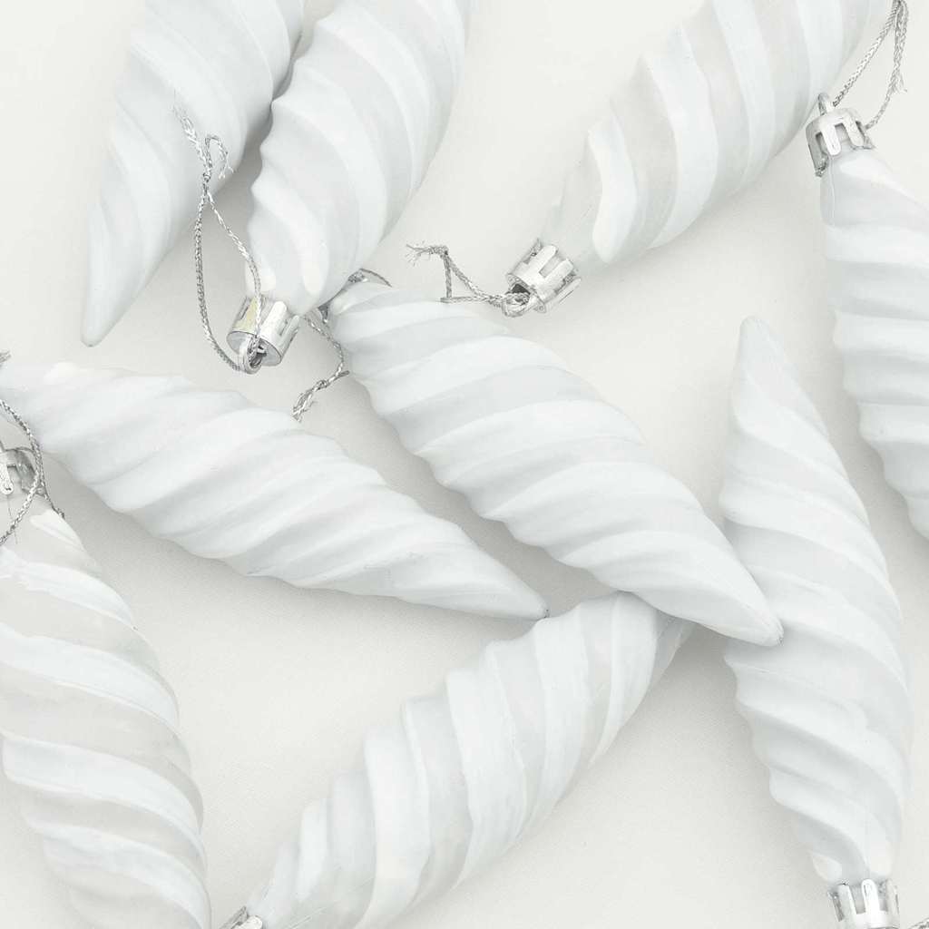 Bola Espiral de Natal 40 pcs Branco