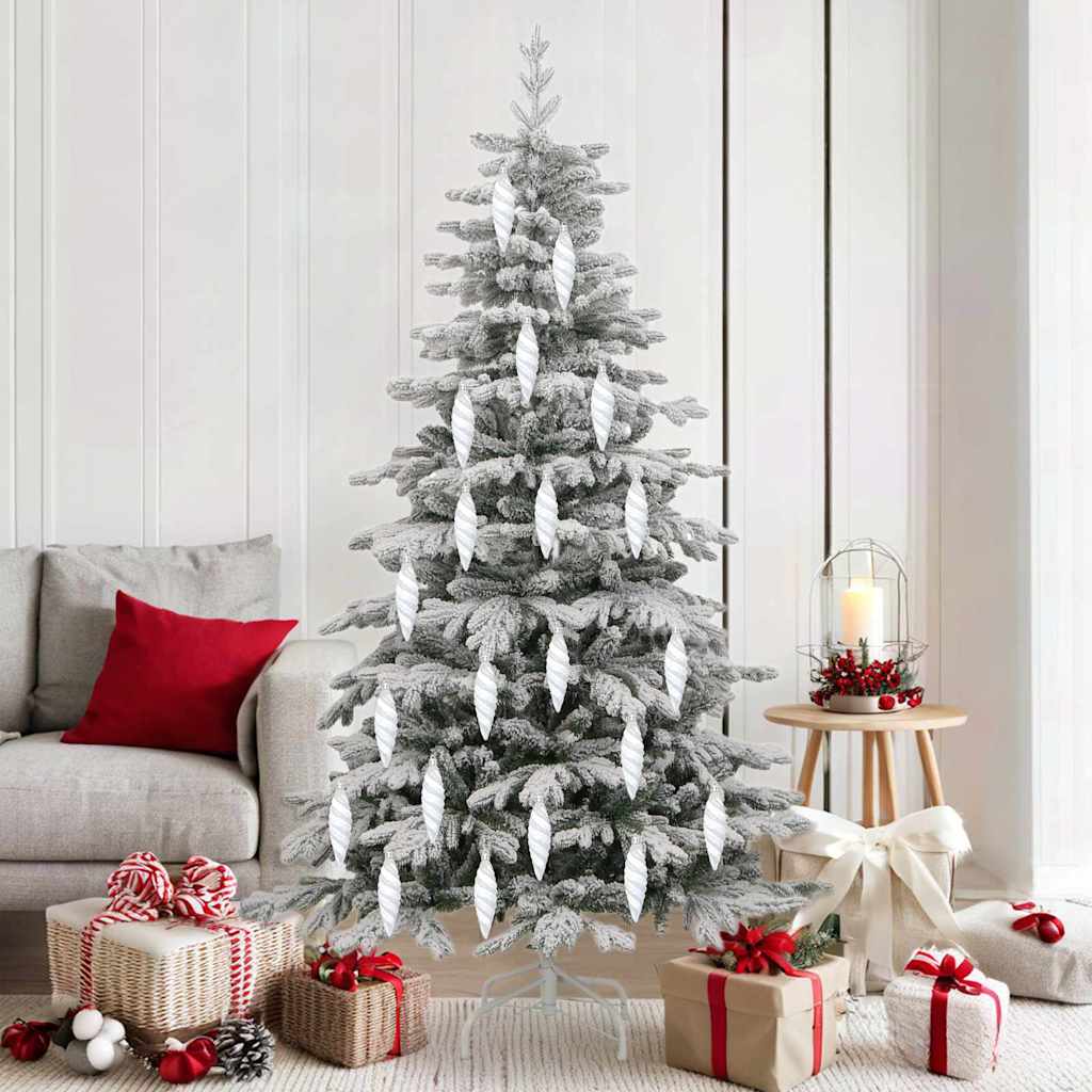 Bola Espiral de Natal 40 pcs Branco