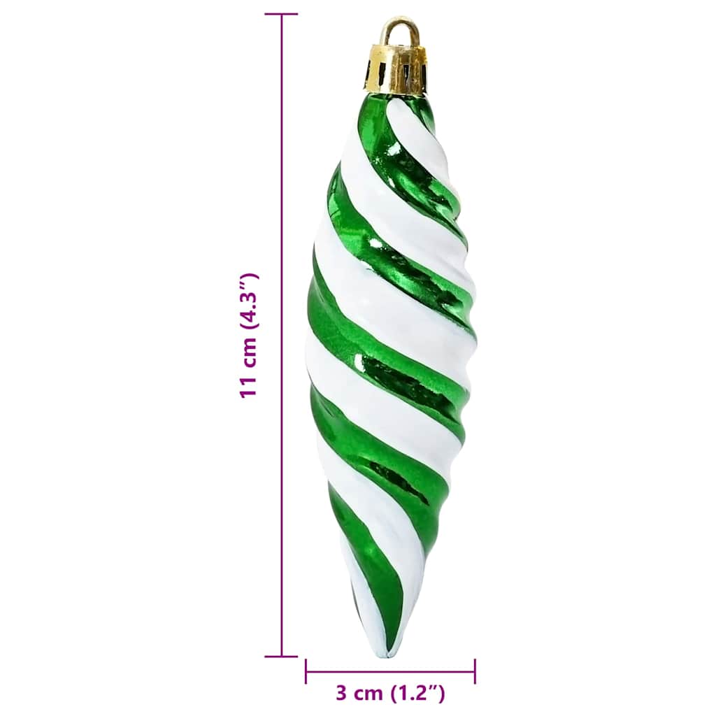 Bola Espiral de Natal 40 pcs Verde