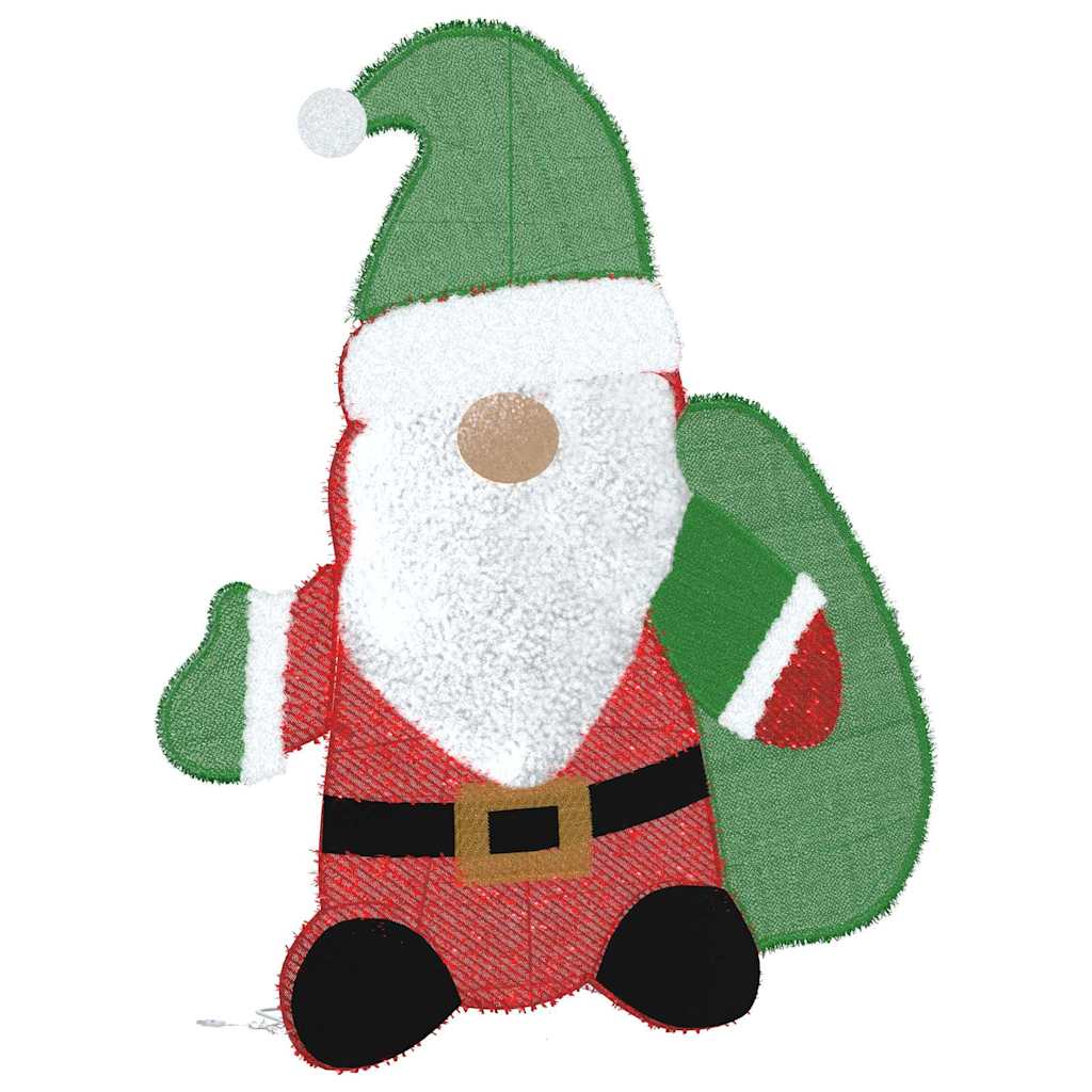 Papai Noel Iluminado com 60 LEDs Branco quente 62 x 70 cm