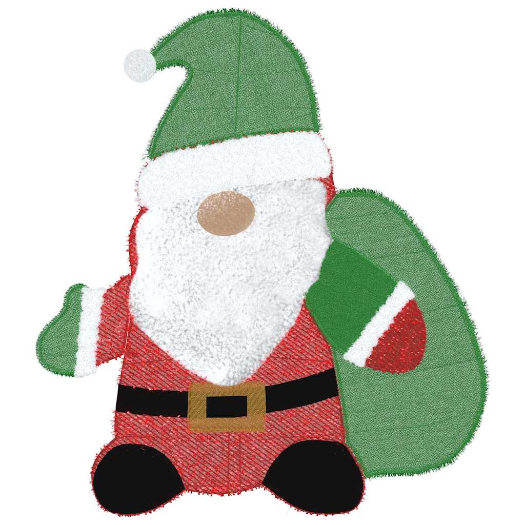 Papai Noel Iluminado com 60 LEDs Branco quente 62 x 70 cm