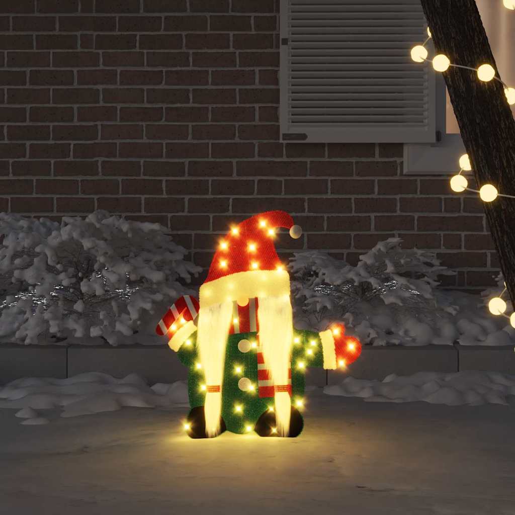 Gnomo Iluminado Branco quente 71 x 64 cm Tecido de Lantejoula