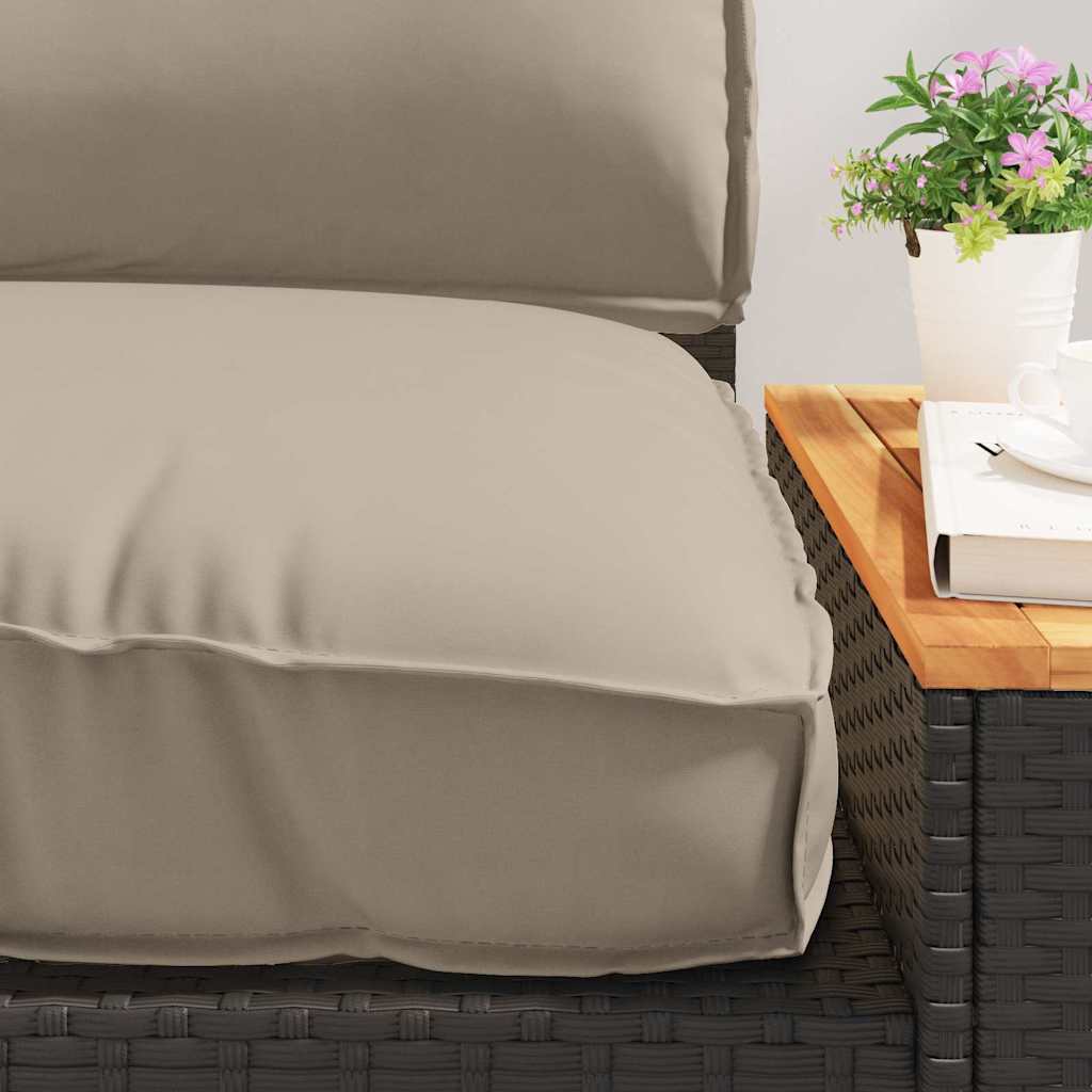 Conjunto de Almofadas para Palete 3 pcs Cinzento-acastanhado
