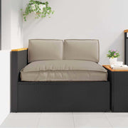 Conjunto de Almofadas para Palete 3 pcs Cinzento-acastanhado