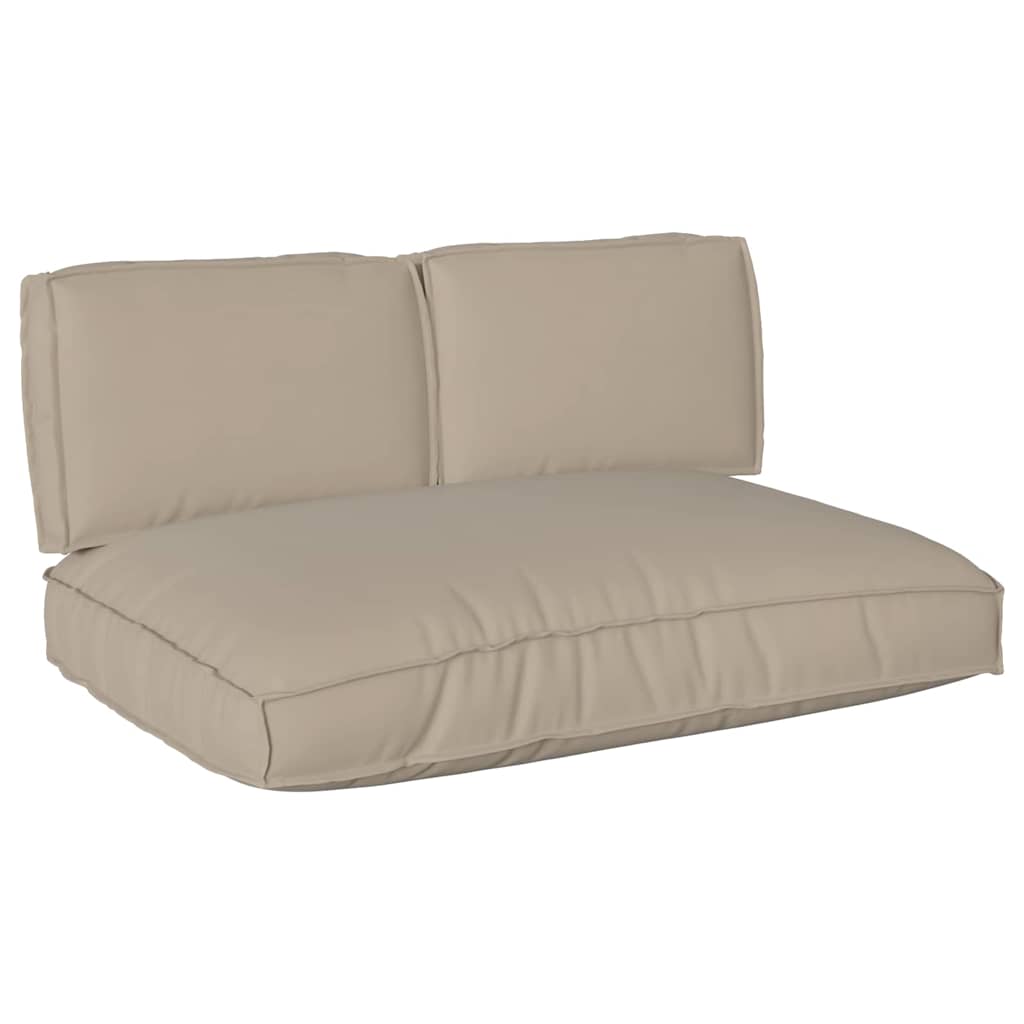 Conjunto de Almofadas para Palete 3 pcs Cinzento-acastanhado
