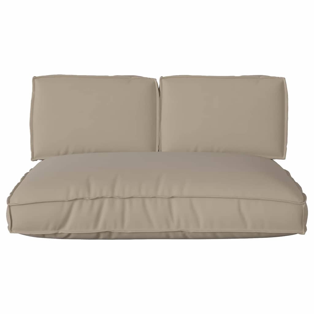 Conjunto de Almofadas para Palete 3 pcs Cinzento-acastanhado