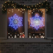 Floco de Natal com 156 LEDs Azul 55.5 x 55.5 x 0.75cm PVC