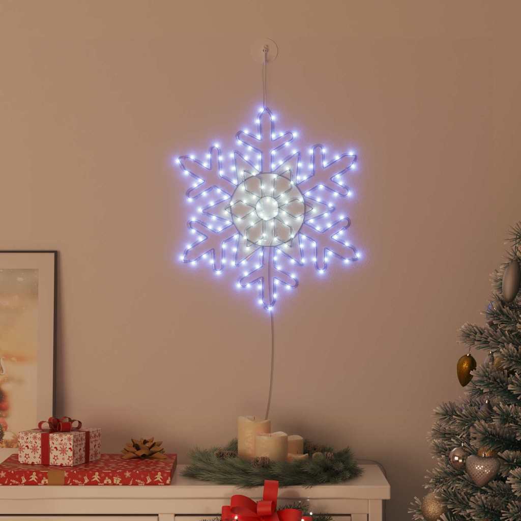 Floco de Natal com 156 LEDs Azul 55.5 x 55.5 x 0.75cm PVC
