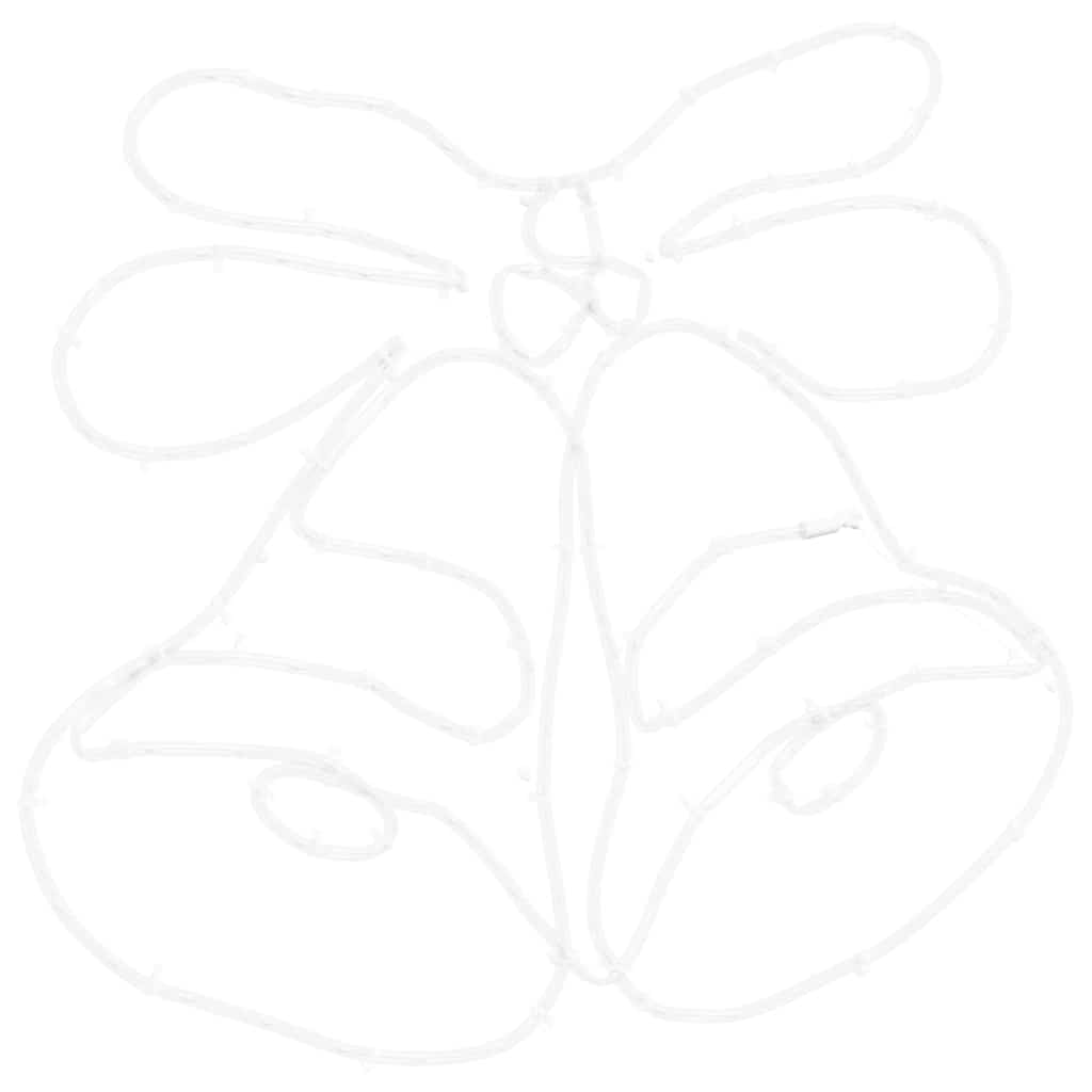 Campainha de Natal com 144 LEDs Multicolor 56 x 46 cm PVC