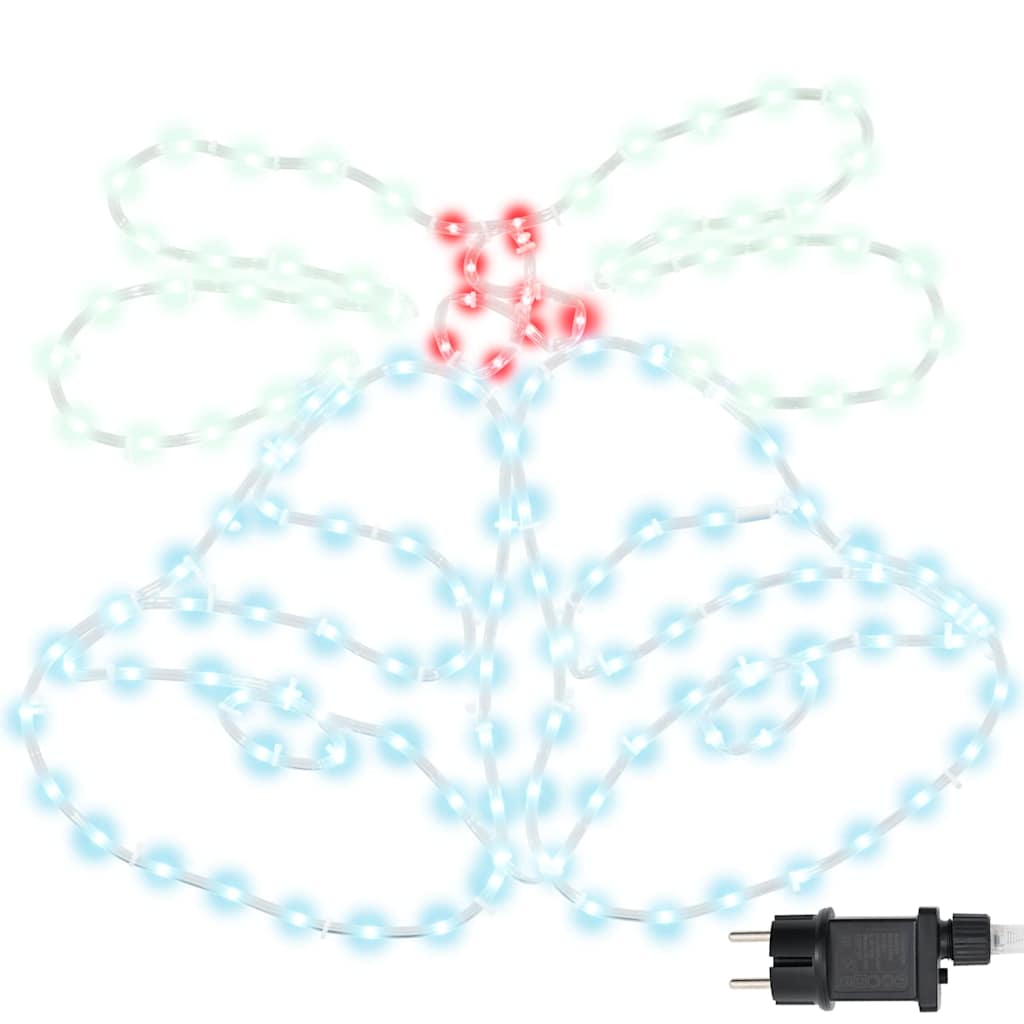 Campainha de Natal com 144 LEDs Multicolor 56 x 46 cm PVC