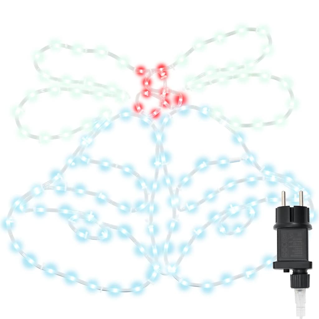 Campainha de Natal com 144 LEDs Multicolor 56 x 46 cm PVC