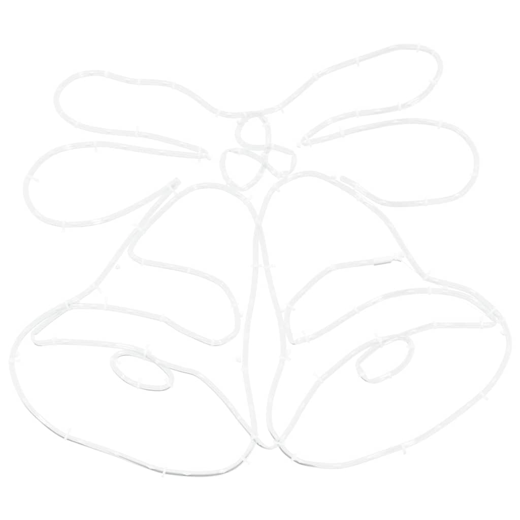 Campainha de Natal com 144 LEDs Multicolor 56 x 46 cm PVC