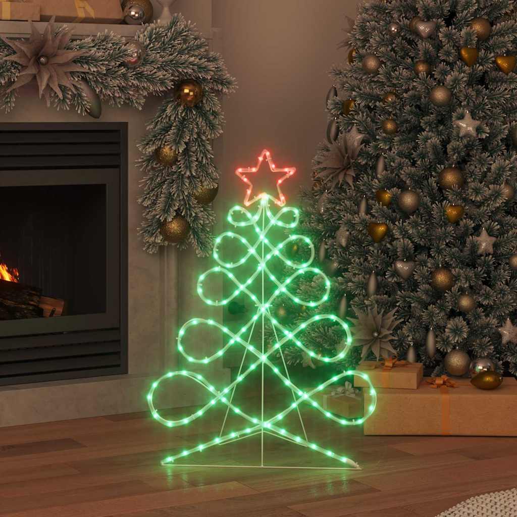 Luz em Forma de Árvore de Natal Multicolor 80 x 56 cm PVC