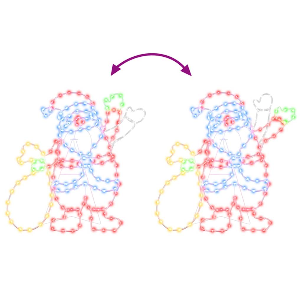 Luz do Papai Noel Multicolor 58.5 x 60 x 1.3 cm Ferro