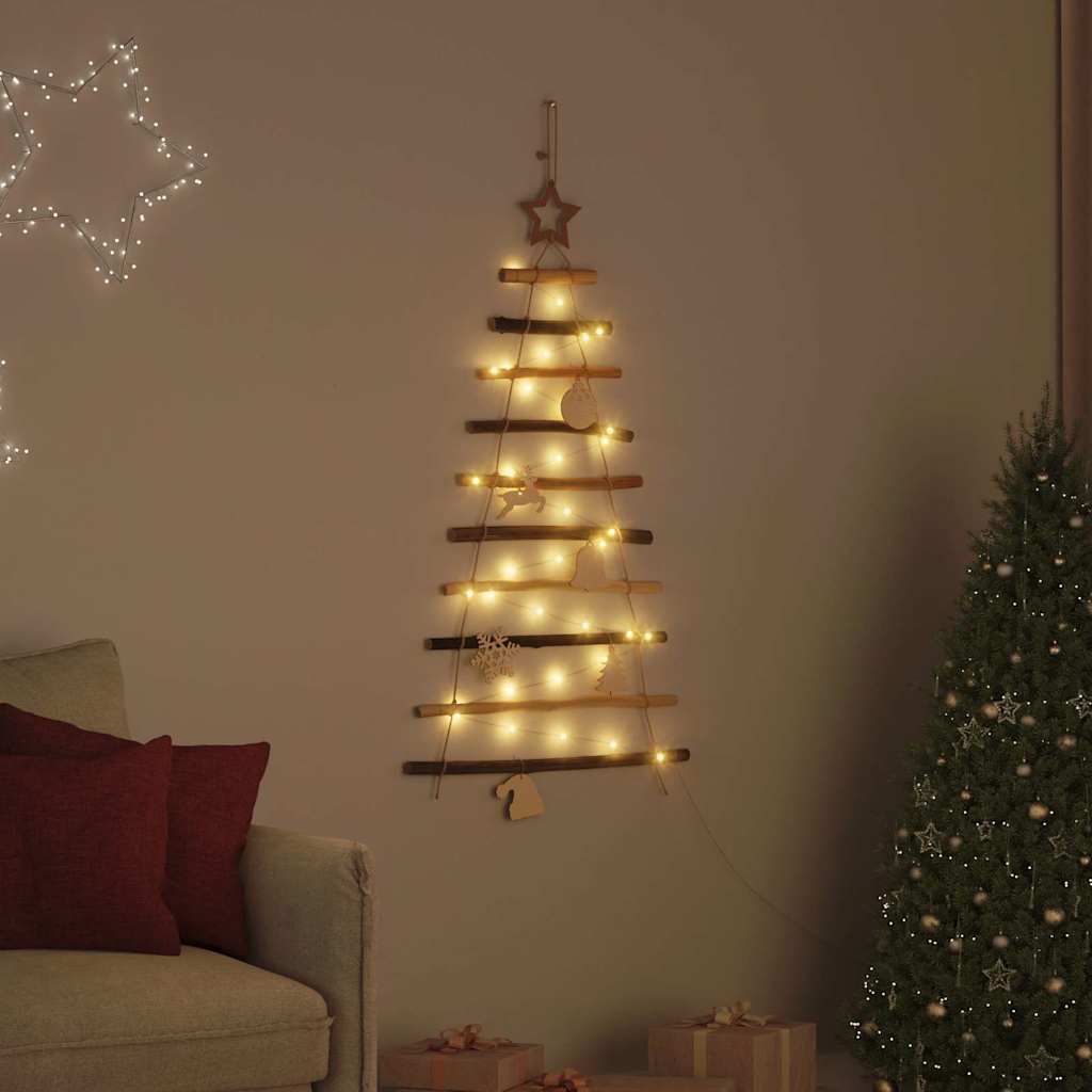 Árvore de Natal com 30 LEDs Natural 90 cm freixo maciço