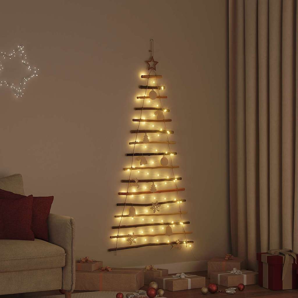 Árvore de Natal com 80 LEDs Natural 150 cm freixo maciço