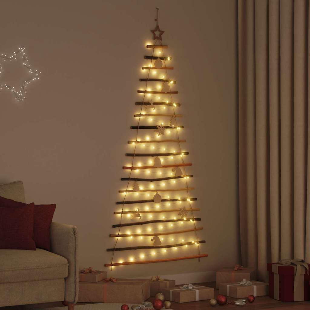 Árvore de Natal com 100 LEDs Natural 180 cm freixo maciço