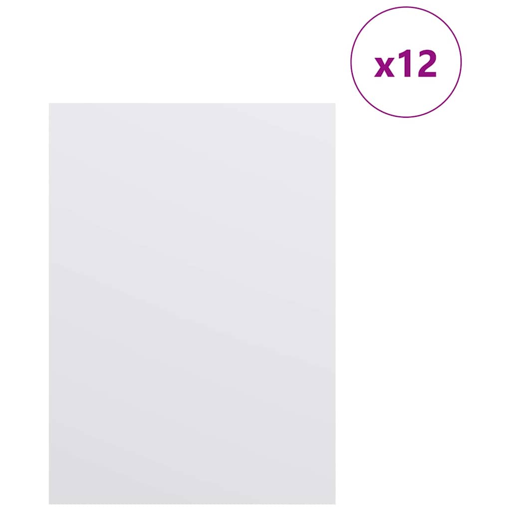 Painéis de Decoração 12 pcs Branco 15 x 21 x 0.3 cm