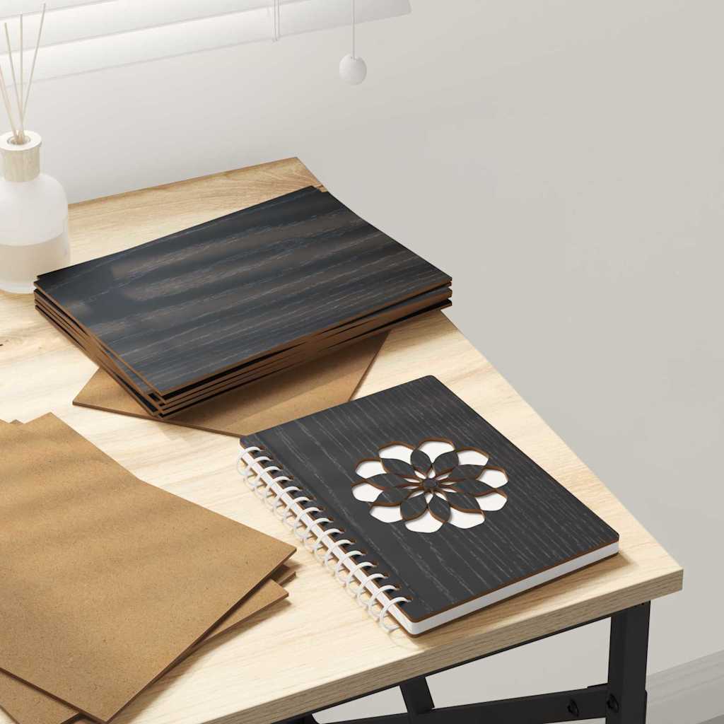 Painéis de Decoração 50 pcs Carvalho preto 15 x 21 x 0.3 cm