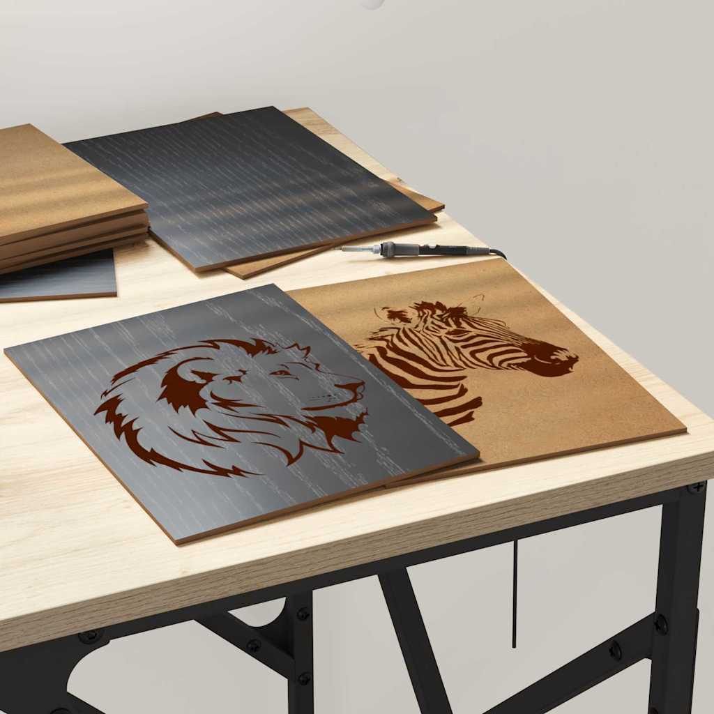 Painéis de Decoração 50 pcs Carvalho preto 15 x 21 x 0.3 cm