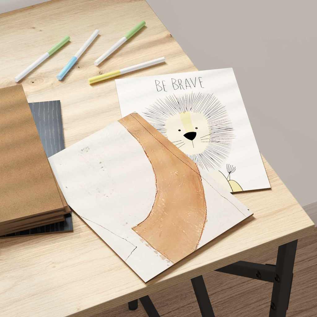 Painéis de Decoração 150 pcs Carvalho preto 15 x 21 x 0.3 cm