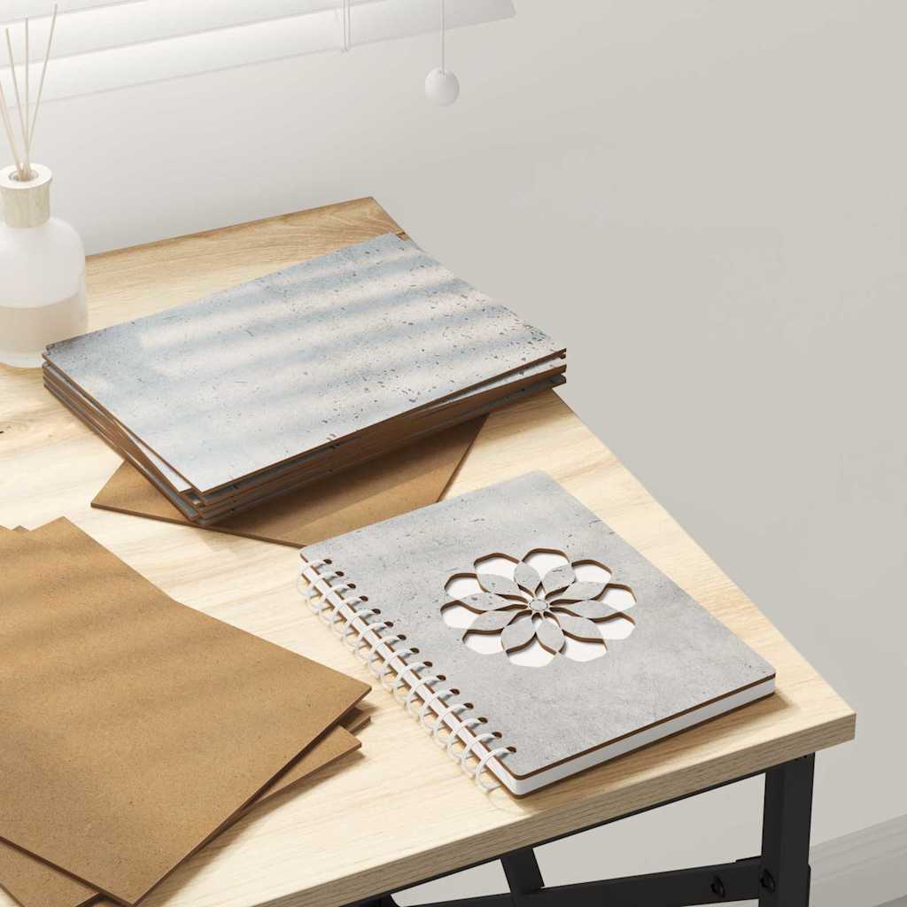 Painéis de Decoração 50 pcs Cinzento cimento 15 x 21 x 0.3 cm