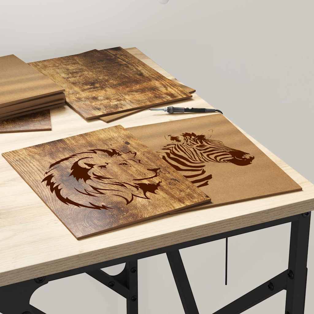 Painéis de Decoração 12 pcs Carvalho fumado 15 x 21 x 0.3 cm